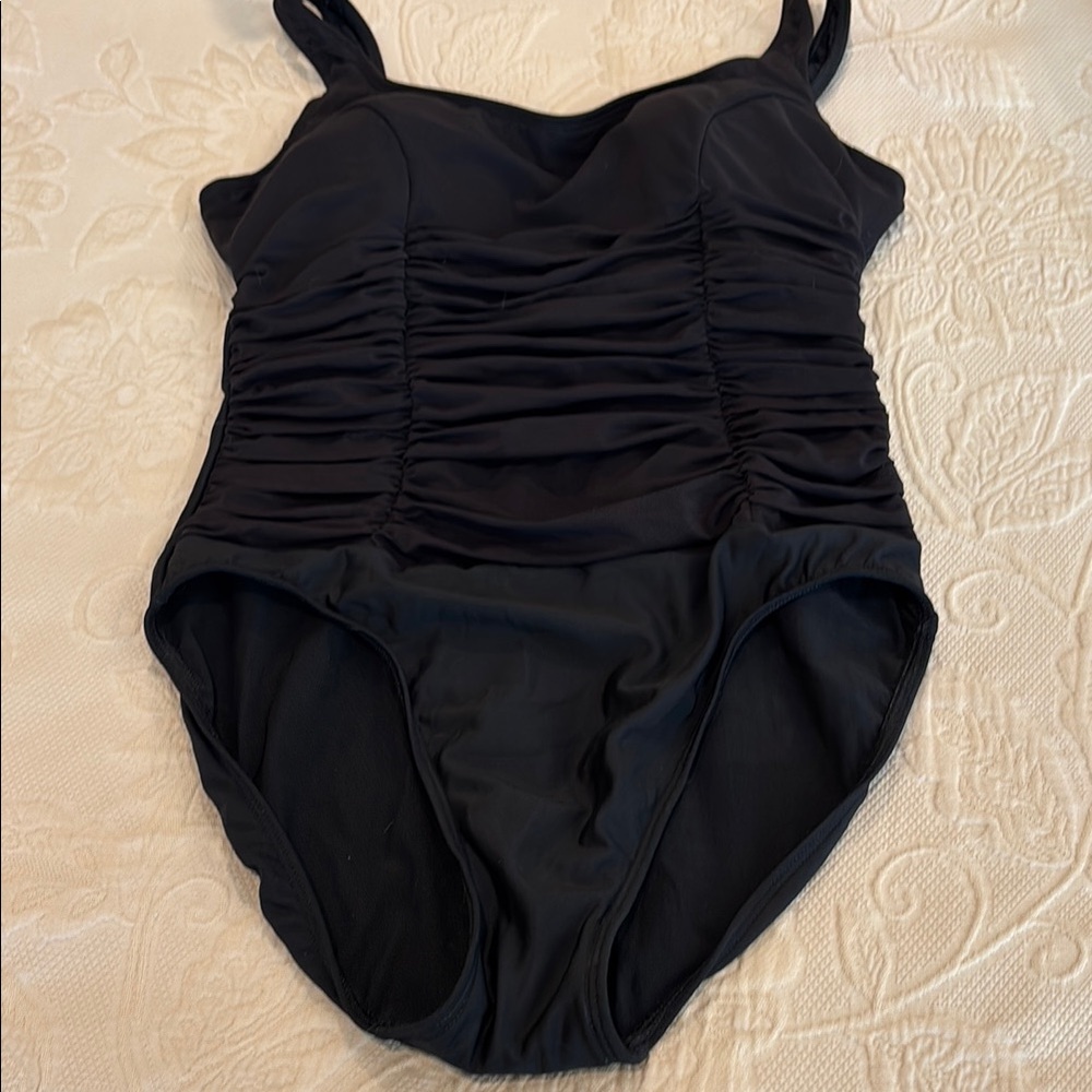 Shape FX Black One Piece Swimsuit with ruching